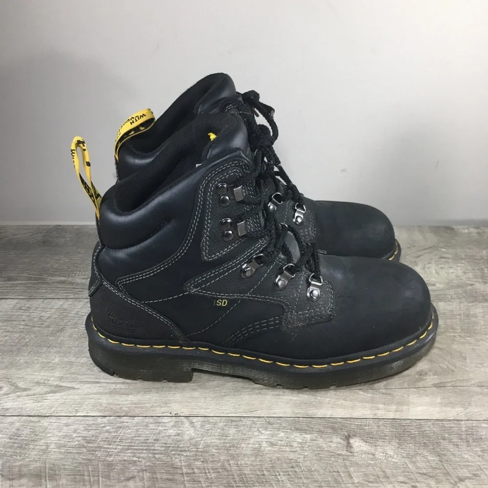 Docs Martens Doc DM528 Industrial Earlstoke Steel Toe Leather Mens Boots Size 10